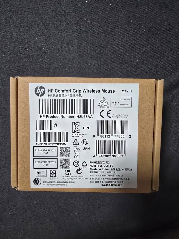 HP Comfort Grip Wireless Mouse, Computers en Software, Muizen, Nieuw, Ophalen