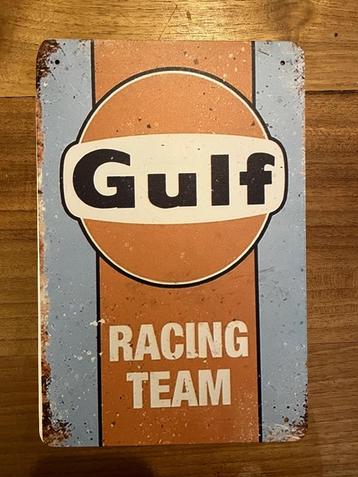 Gulf Racing Team metalen reclamebord / wandbord (Old Look) beschikbaar voor biedingen