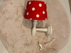 Wandlamp met rood met witte stippen kap, Ophalen, Gebruikt