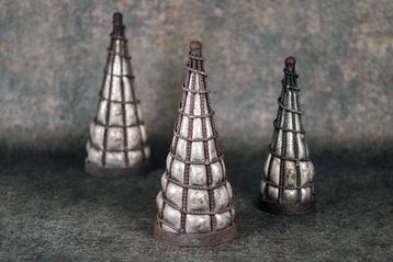 Gezocht glas met ijzer kerstboompje sober landelijk beschikbaar voor biedingen