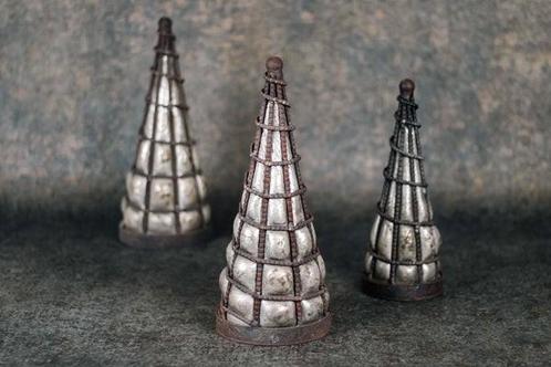 Gezocht glas met ijzer kerstboompje sober landelijk, Huis en Inrichting, Woonaccessoires | Overige, Zo goed als nieuw, Ophalen of Verzenden