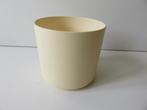 Creme gele Charme kunststof bloempot d13 cm, Tuin en Terras, Bloempotten, Kunststof, Gebruikt, Rond, Binnen