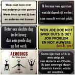 Keep out gamer at work enter own risk reclamebord van metaal, Nieuw, Ophalen of Verzenden