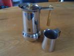 Italiaanse GUIDO BERGNA koffiepercolator + melkkannetje, Huis en Inrichting, Ophalen of Verzenden, Zo goed als nieuw