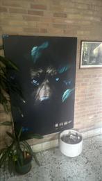 Wolf canvas 100cm x 150cm schilderij, Antiek en Kunst, Ophalen