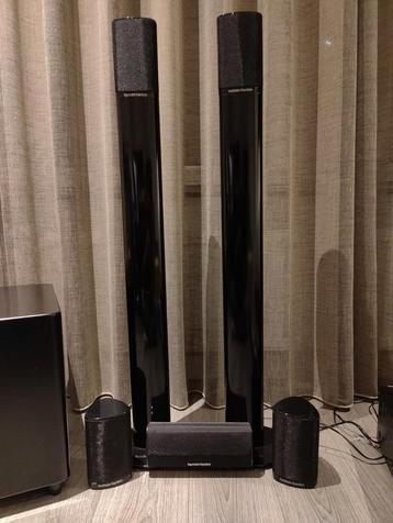 🔊 Harman Kardon HKTS 7 + HTFS 2 standaards | Surroundset ho beschikbaar voor biedingen