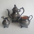 verzilverde set - koffiepot, suikerpot en roomkan, Ophalen of Verzenden