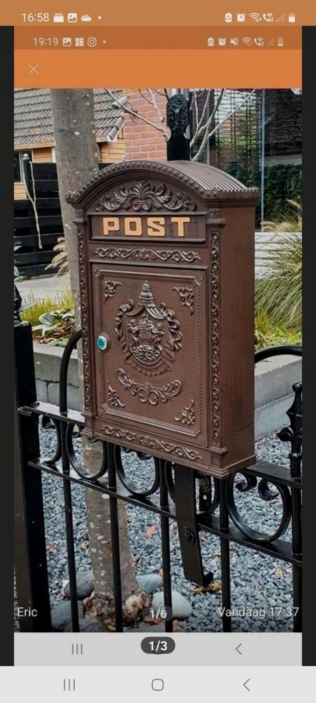 Klassieke Engelse Brievenbus Post Gietaluminium Nieuw, Tuin en Terras, Brievenbussen, Nieuw, Ophalen of Verzenden