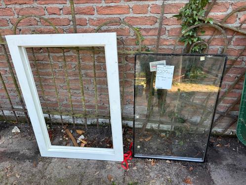 Boven raam hout (bovenlicht boven deur) incl dubbel glas, Doe-het-zelf en Verbouw, Glas en Ramen, Zo goed als nieuw, Gevelraam of Ruit