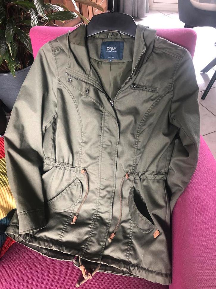 z.g.a.n. Herfst jas, maat 40, Only, Kleding | Dames, Jassen | Winter, Zo goed als nieuw, Maat 38/40 (M), Groen, Ophalen
