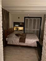 Mooi houten bed 160x200 cm, Huis en Inrichting, Slaapkamer | Bedden, Ophalen, Gebruikt, Bruin, Tweepersoons