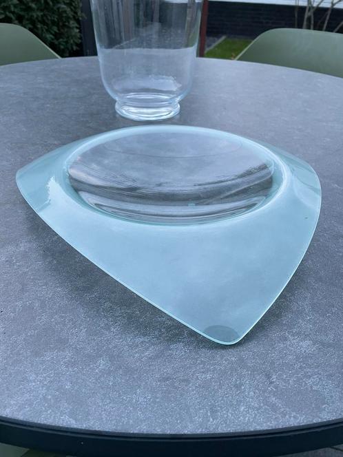 Glazen schaal Leonarda & hoge vaas, Huis en Inrichting, Woonaccessoires | Vazen, Zo goed als nieuw, Overige kleuren, Minder dan 50 cm