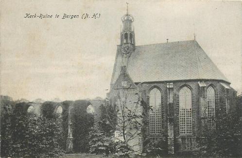 (701-350-043) Bergen NH Kerk Ruine, Verzamelen, Ansichtkaarten | Nederland, Noord-Holland, Verzenden