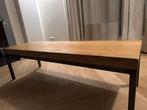 Witte eiken salontafel - industrieel look 135x45, 25 tot 50 cm, 100 tot 150 cm, Rechthoekig, Ophalen of Verzenden