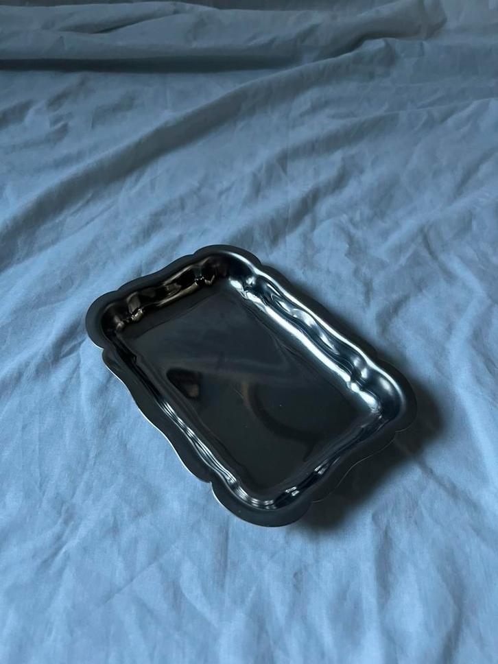 Vintage Franse RVS boterschaal / beurrier inox, Huis en Inrichting, Keuken | Servies, Schaal of Schalen, Overige stijlen, Overige materialen