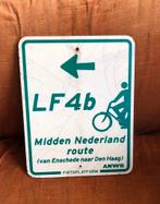 ANWB oud verkeersbord Enschede Den Haag Fietsersbond, Reclamebord, Gebruikt, Ophalen of Verzenden