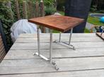 Vintage mid century bijzettafel, Ophalen, Minder dan 45 cm, Minder dan 55 cm, Gebruikt