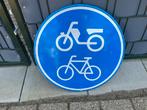 Verkeersbord "fiets  -  brommer", Ophalen of Verzenden, Gebruikt, Reclamebord