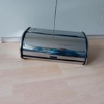 Ruime broodtrommel rvs 46 breed 27 diep 19 hoog, Ophalen of Verzenden, Gebruikt