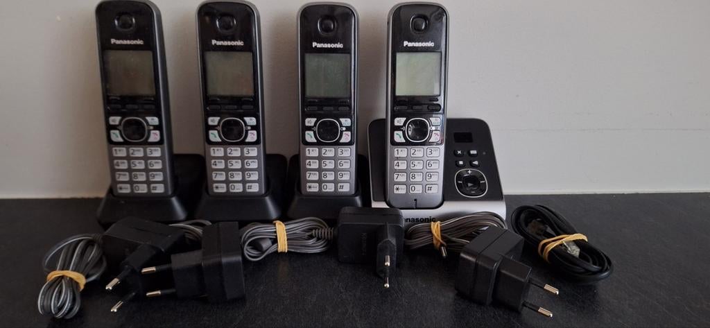 Panasonic KX-TG6721G Telefoonset - 4 Handsets, Ophalen, Gebruikt, 4 handsets of meer, Stralingsarm