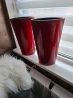 3 grote rode vazen, Huis en Inrichting, Ophalen of Verzenden, Rood, Glas, Minder dan 50 cm