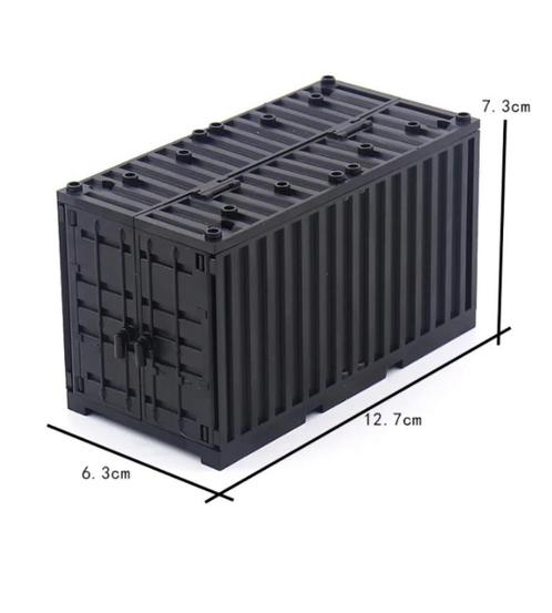 🎁 WW2 Bouwstenen - W103 - Leger container antraciet 🎁, Kinderen en Baby's, Speelgoed | Bouwstenen, Nieuw, Overige merken, Ophalen of Verzenden