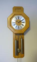 Wandklok eiken, Huis en Inrichting, Woonaccessoires | Klokken, Ophalen, Gebruikt, Analoog, Wandklok