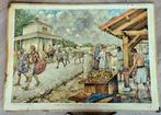 Schoolplaat / Romeinse Legerplaats / 77 x 107 / Karton, Antiek en Kunst, Antiek | Schoolplaten, Ophalen, Geschiedenis