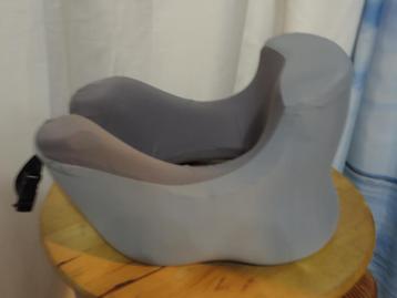 hoog dik gewelfd grijs blauw memory foam travel nek kussen beschikbaar voor biedingen
