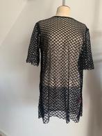 Loavies jurk tuniek kort transparant + pailletten zwart M=38, Maat 38/40 (M), Verzenden, Zwart, Boven de knie