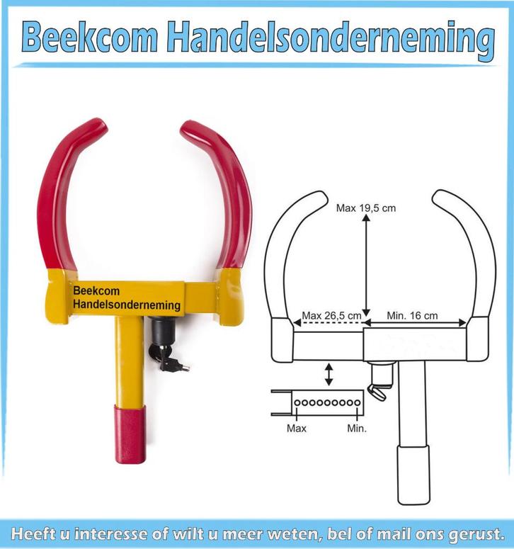 Wielklem beveiliging tegen diefstal, Caravans en Kamperen, Kampeeraccessoires, Nieuw, Ophalen of Verzenden