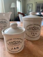 COUNTRY STONEWARE JUG AND JAR, Huis en Inrichting, Overige typen, Ophalen of Verzenden, Overige stijlen, Glas