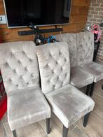 4 Velvet Eetkamerstoelen - Gebruikt, Nog Mooi!, Huis en Inrichting, Ophalen, Overige kleuren, Richmond / eric kuster landelijk