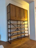 Eikenhouten Buffetkast met Stalen Staanders, Huis en Inrichting, Kasten | Boekenkasten, Gebruikt, 200 cm of meer, 150 tot 200 cm