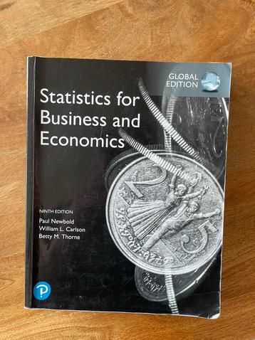 Statistics for Business and Economics - Newbold & co - 9th beschikbaar voor biedingen