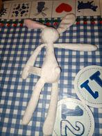 Konijn knuffeltje evora slungel konijn lapin, Ophalen of Verzenden, Zo goed als nieuw, Konijn