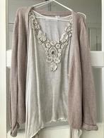 DES PETITS HAUTS Prachtig vest mt M/L, Maat 38/40 (M), Des Petits Hauts, Beige, Ophalen of Verzenden