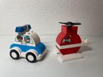 Duplo 10957 Brandweerhelikopter en Politiewagen, Ophalen of Verzenden, Zo goed als nieuw, Complete set, Duplo