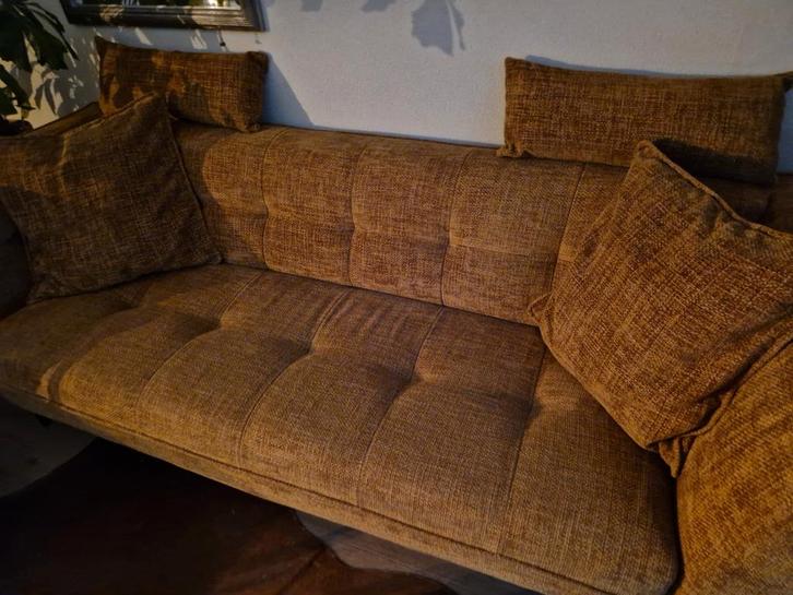 Sontino bank en hocker warm okergeel, Doe-het-zelf en Verbouw, Zonnepanelen en Toebehoren, Gebruikt, Ophalen