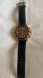 Invicta horloge, Sieraden, Tassen en Uiterlijk, Leer, Staal, Zo goed als nieuw, Ophalen