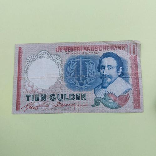 10 gulden biljet Hugo de Groot uit 1953 in ZF, Postzegels en Munten, Bankbiljetten | Nederland, Los biljet, 10 gulden, Ophalen of Verzenden