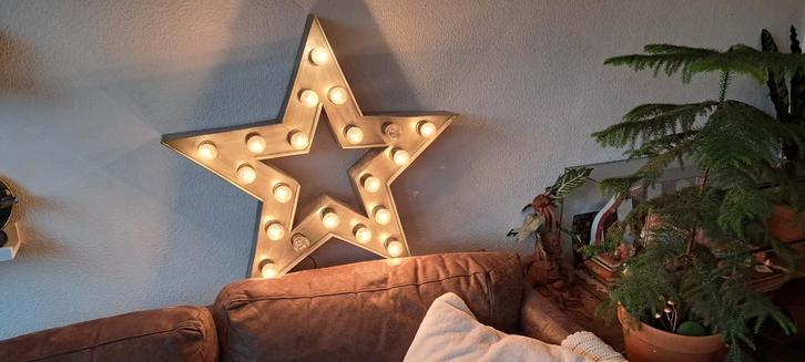 Sissy boy ster lamp xl industriël stoer metaal, Huis en Inrichting, Lampen | Overige, Zo goed als nieuw, Ophalen