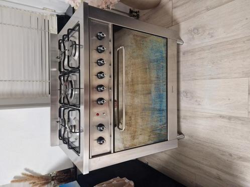 Indesit 5pits gasfornuis met oven, Witgoed en Apparatuur, Fornuizen, Gebruikt, Vrijstaand, Gas, 5 kookzones of meer, 60 cm of meer