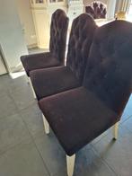 6 landelijke eetkamerstoelen, Ophalen, Gebruikt, Zwart, Vier