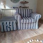 Ektorp stoel en hocker, Huis en Inrichting, Banken | Sofa's en Chaises Longues, Ophalen, Gebruikt, Eenpersoons, 75 tot 100 cm