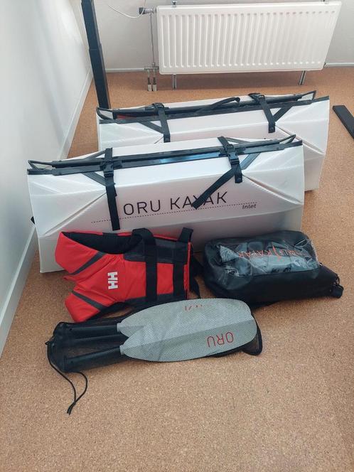 2x Oru Inlet vouwkajak + toebehoren, Watersport en Boten, Kajaks, Zo goed als nieuw, 1-persoons, Ophalen