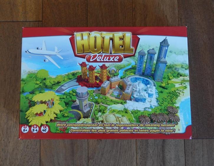 Hotel Deluxe, Hobby en Vrije tijd, Gezelschapsspellen | Bordspellen, Zo goed als nieuw, Een of twee spelers, Drie of vier spelers