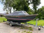 Stalen vlet sloep met Daimler Benz binnenboord motor., Watersport en Boten, Ophalen, 10 tot 30 pk, Gebruikt, Staal