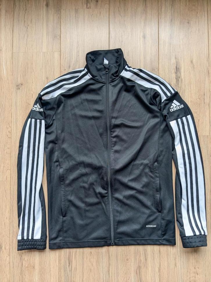 Adidas Trainingsjack Zwart - Maat M, Kinderen en Baby's, Kinderkleding | Maat 176, Zo goed als nieuw, Ophalen of Verzenden