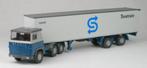 Wiking 52: Scania 110 + container Seatrain + originele doos, Hobby en Vrije tijd, Modelauto's | 1:87, Ophalen of Verzenden, Bus of Vrachtwagen